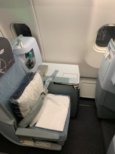 Business class seat in LOT airlines