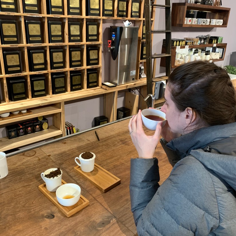 Tasting tea at Harney & Sons