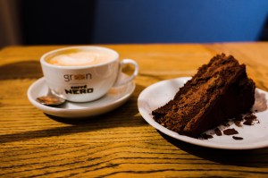 Coffee and chocolate cake