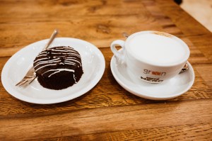 Cappuccino and fondant